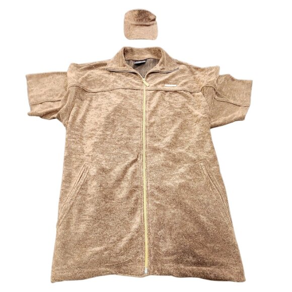 Veezo- Gold Full Zip Velour Sports Shirt w/ Visor Men's -  Set // B0014 - Picture 1 of 7